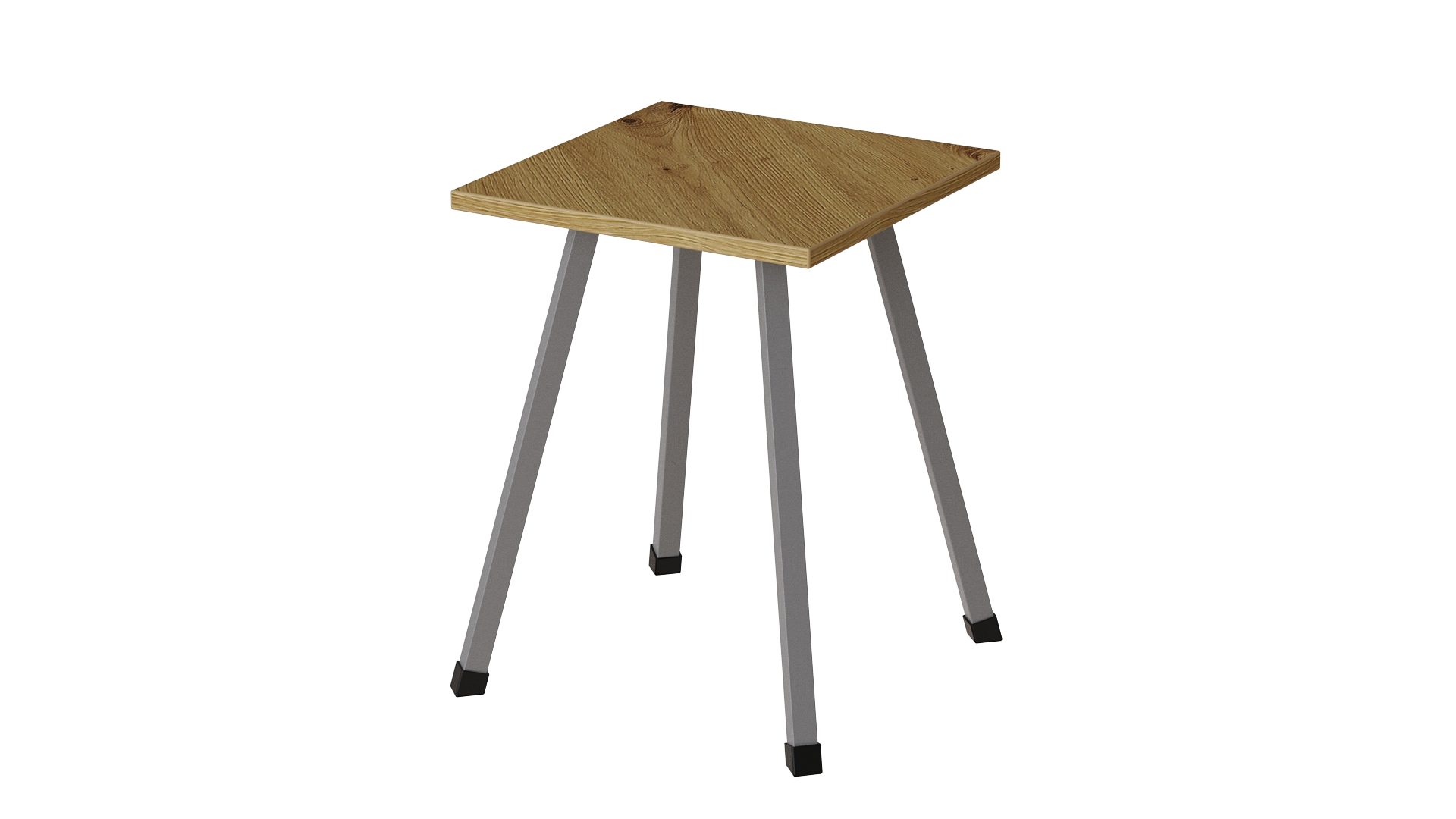 Табурет кухонный Ferrum-decor 430x320x320 Серый металл ДСП Дуб Артизан 16 мм (TAB020)