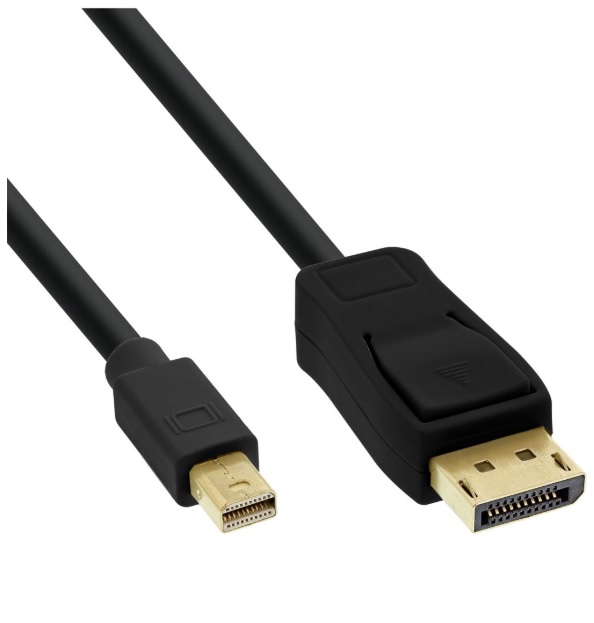 Кабель монітора-сигнальний InLine DisplayPort-mini M/M  0.5m v1.2 4K@60Hz D=5.5mm Gold Cu чорний (77.S1.7136)