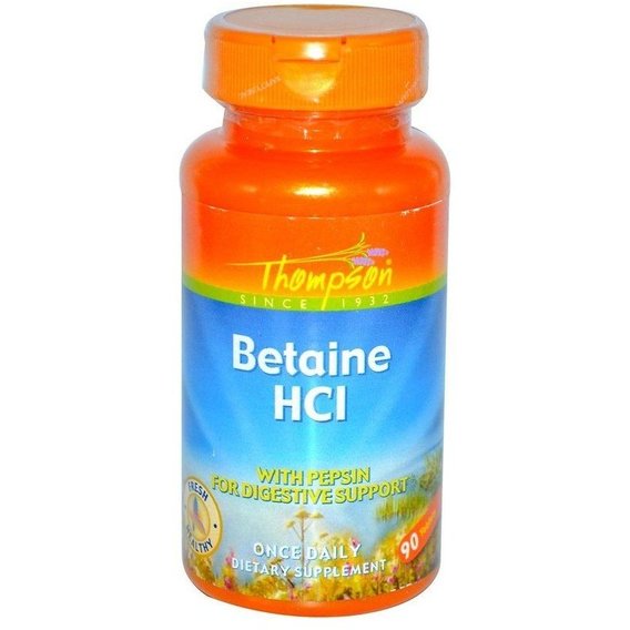 Бетаина гидрохлорид Thompson Betaine HCL 90 Tabs THO-19535