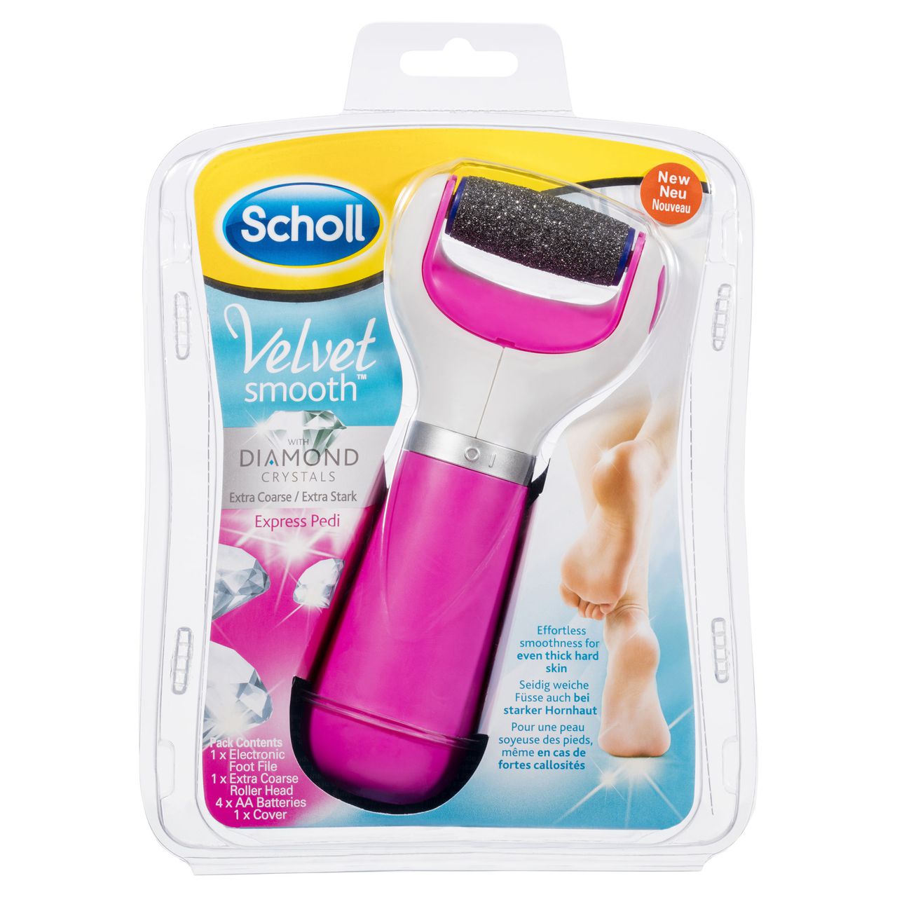 Пилка електрична роликова Scholl Velvet Smooth Diamond Crystals Pink (R0142)
