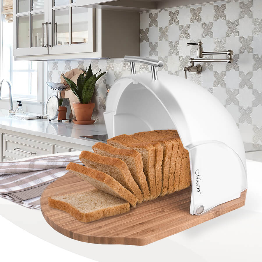 Хлебница Maestro MR-1678 White 37x21,5x39,5 см Белый (78088289)