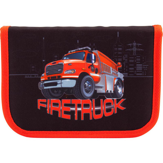 Пенал раскладной Kite Firetruck Черный (100204TO)