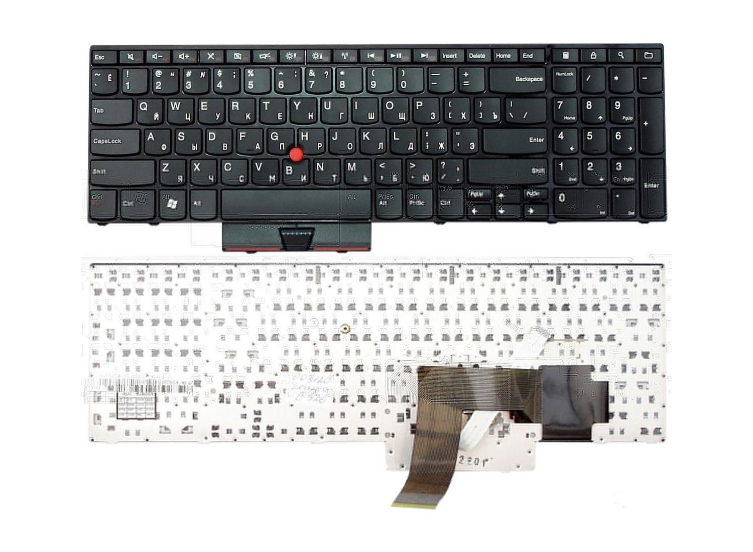 Клавиатура для ноутбука LENOVO E520, E525 Black, RU черная рамка
