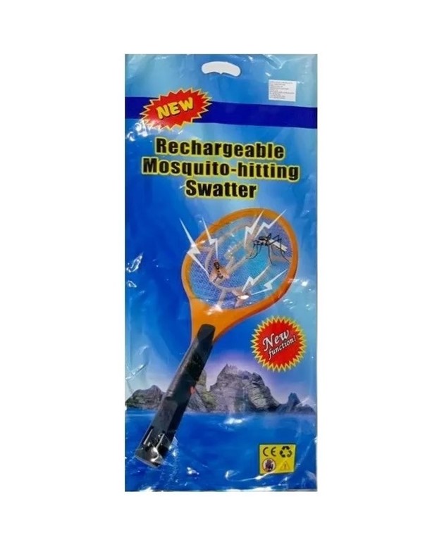 Электрическая мухобойка Mosquito Rechargeable hitting Swatter Черно-синий
