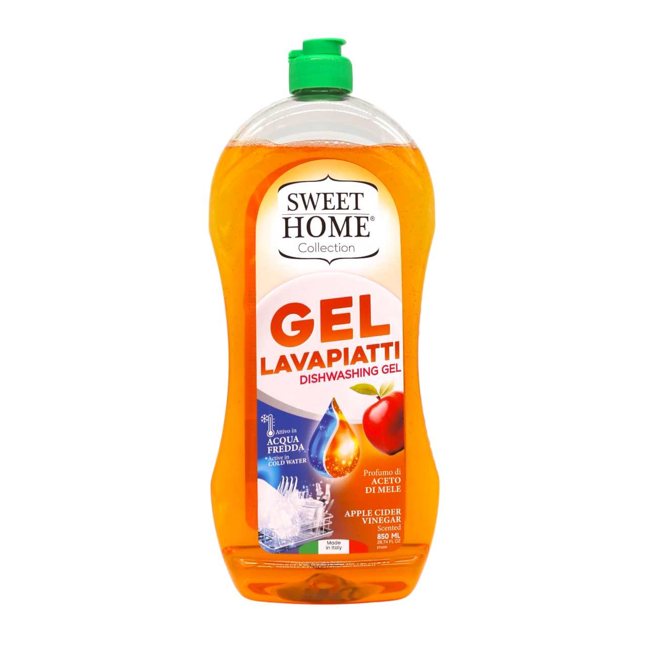 Засіб для миття посуду Sweet Home Apple Vinegar 850 мл