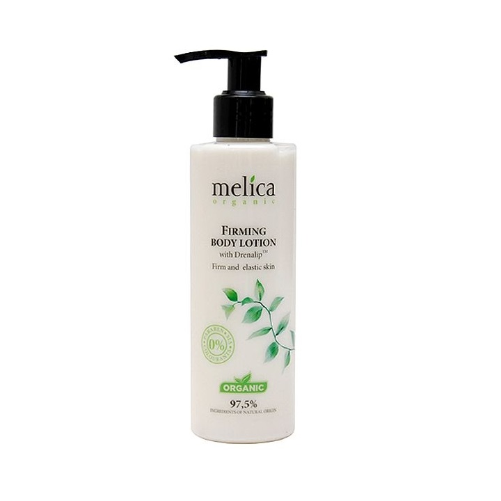 Молочко для тіла з дреналіпом для пружності шкіри Melica Organic 200 мл