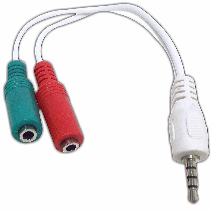 Аудіо-кабель Cablexpert (CCA-417W) 3.5 mm 4-pin-3.5 mm stereo + mono microphone sockets 0.2 м, стерео, White