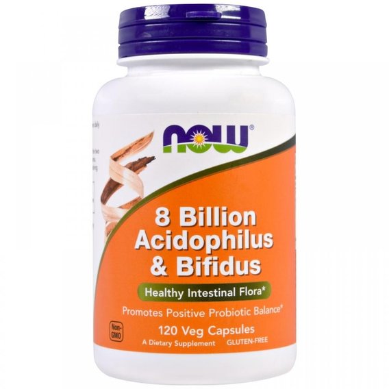 Пробиотик NOW Foods 8 Billion Acidophilus & Bifidus 120 Veg Caps