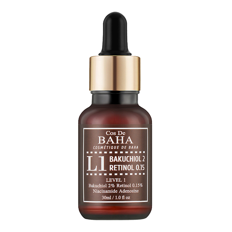 Сироватка для обличчя з бакучиолом та Ретинолом Bakuchiol Retinol Serum L1 Cos De BAHA 30 мл