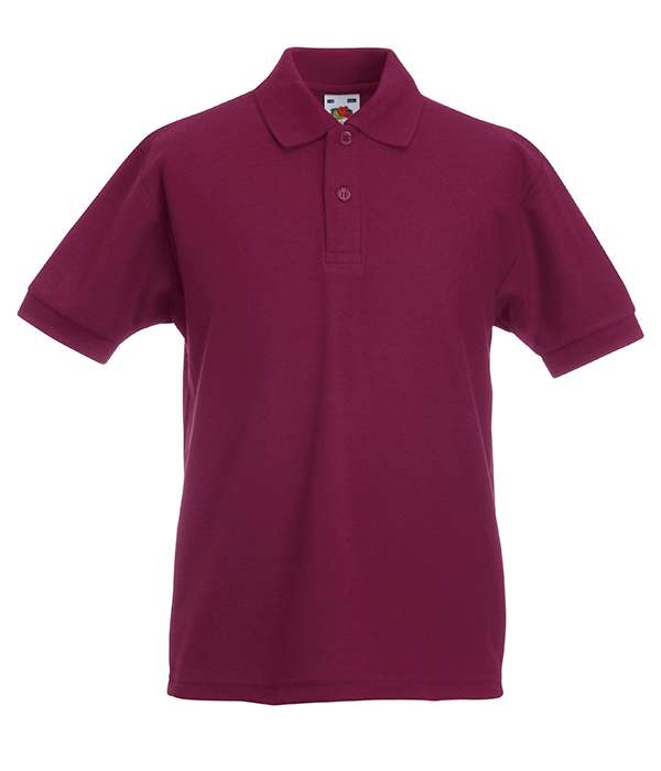 Поло Fruit of the loom 65/35 Polo Kids 152 см Бордовый (63-417-0)
