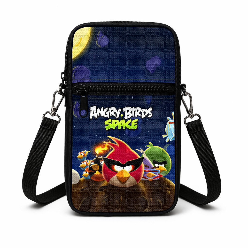 Дитяча сумка через плечо з принтом Angry Birds, 19×10×5 см