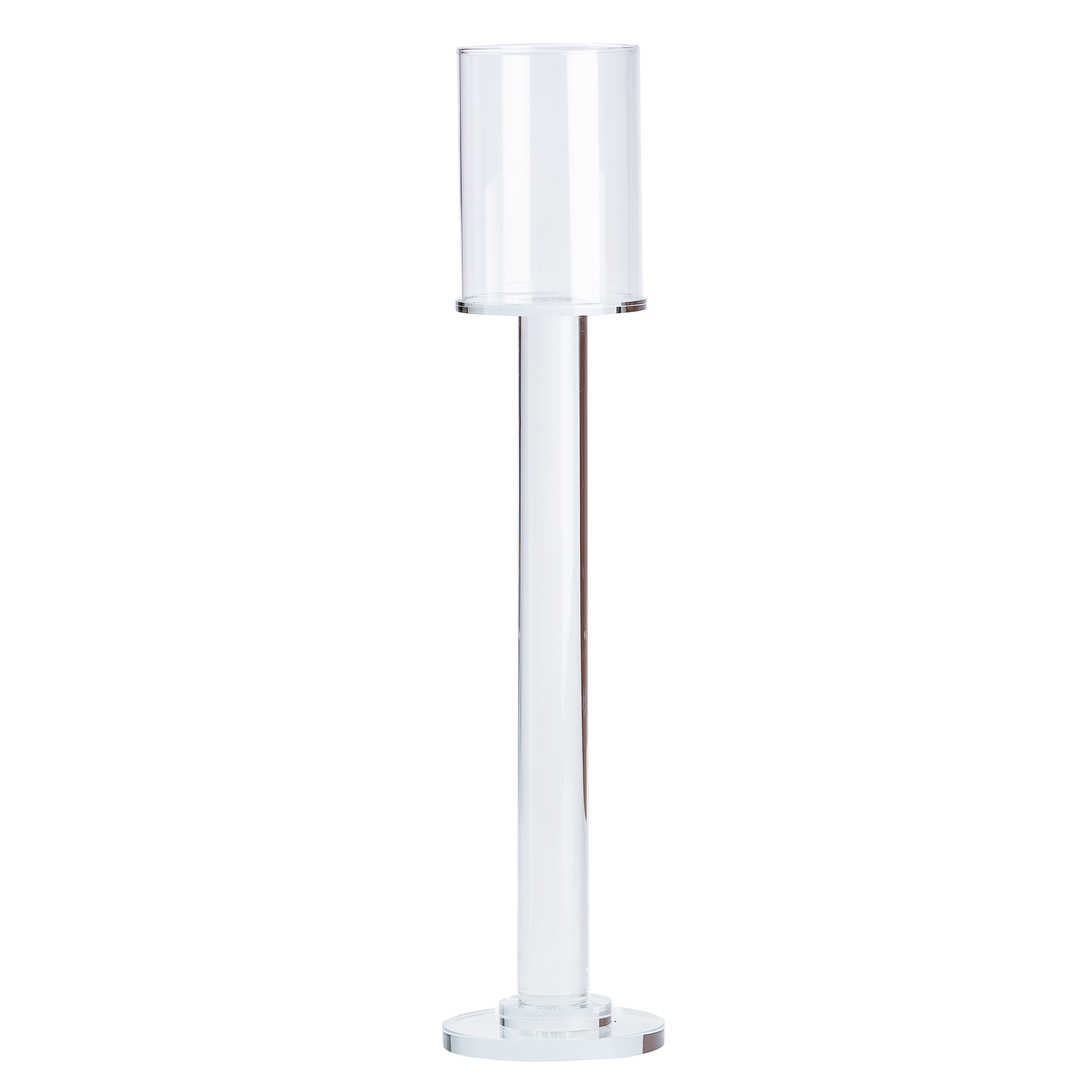 Подсвечник стеклянный TS Kitchen Cylinder на высокой ножке 35.5 см (HP36558M)