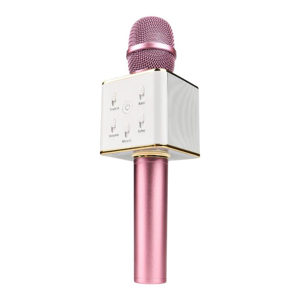 Беспроводной Bluetooth микрофон-караоке Q7 Розовый