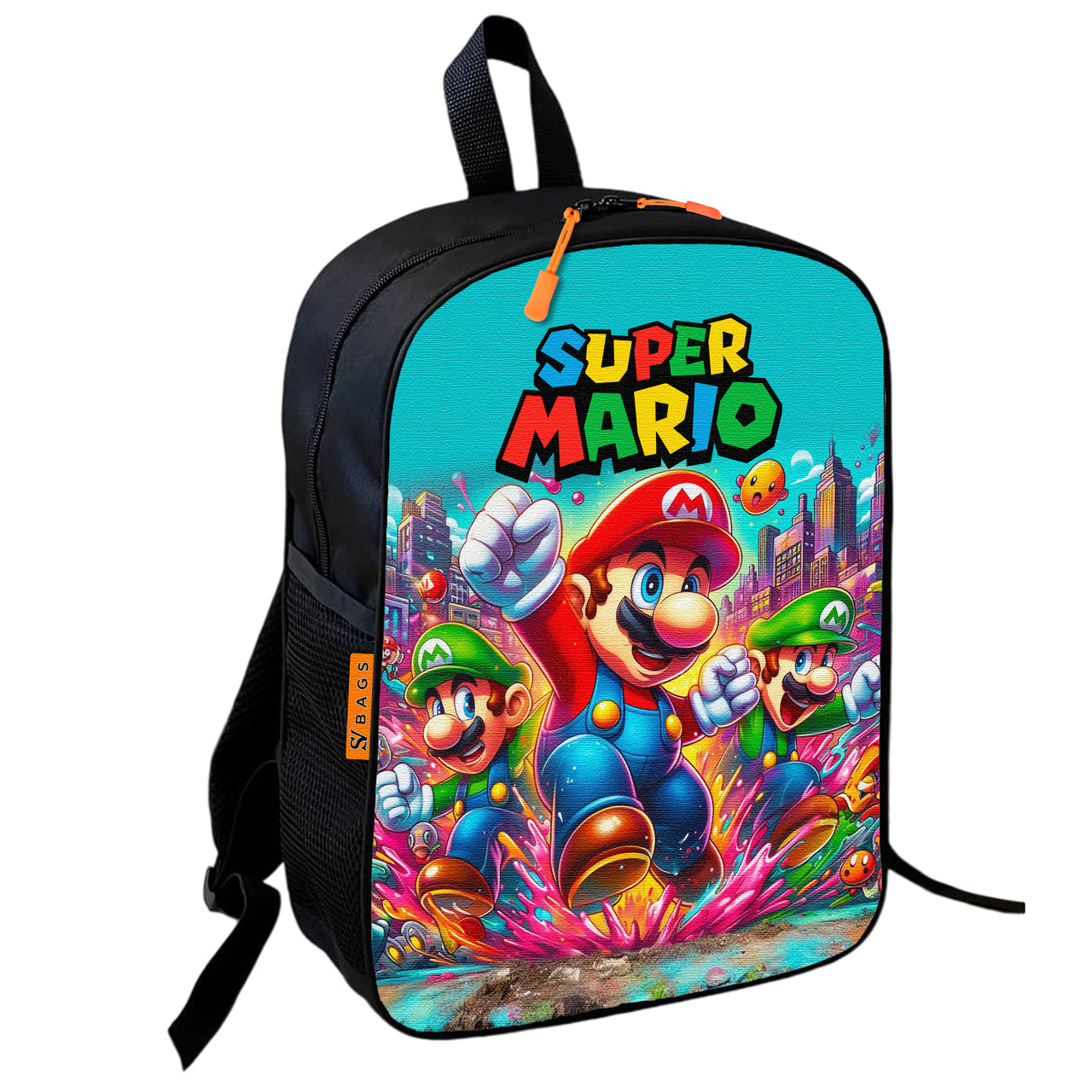 Дитячий шкільний рюкзак Super Mario, 36×27×13 см, різнокольоровий