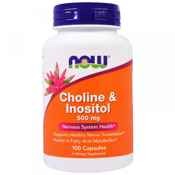 Инозитол NOW Foods CHOLINE & INOSITOL 100 Caps
