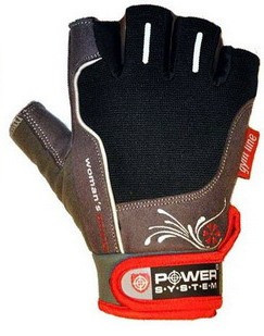 Рукавички для фітнесу та важкої атлетики Power System Woman Power PS-2570 M Black/Red