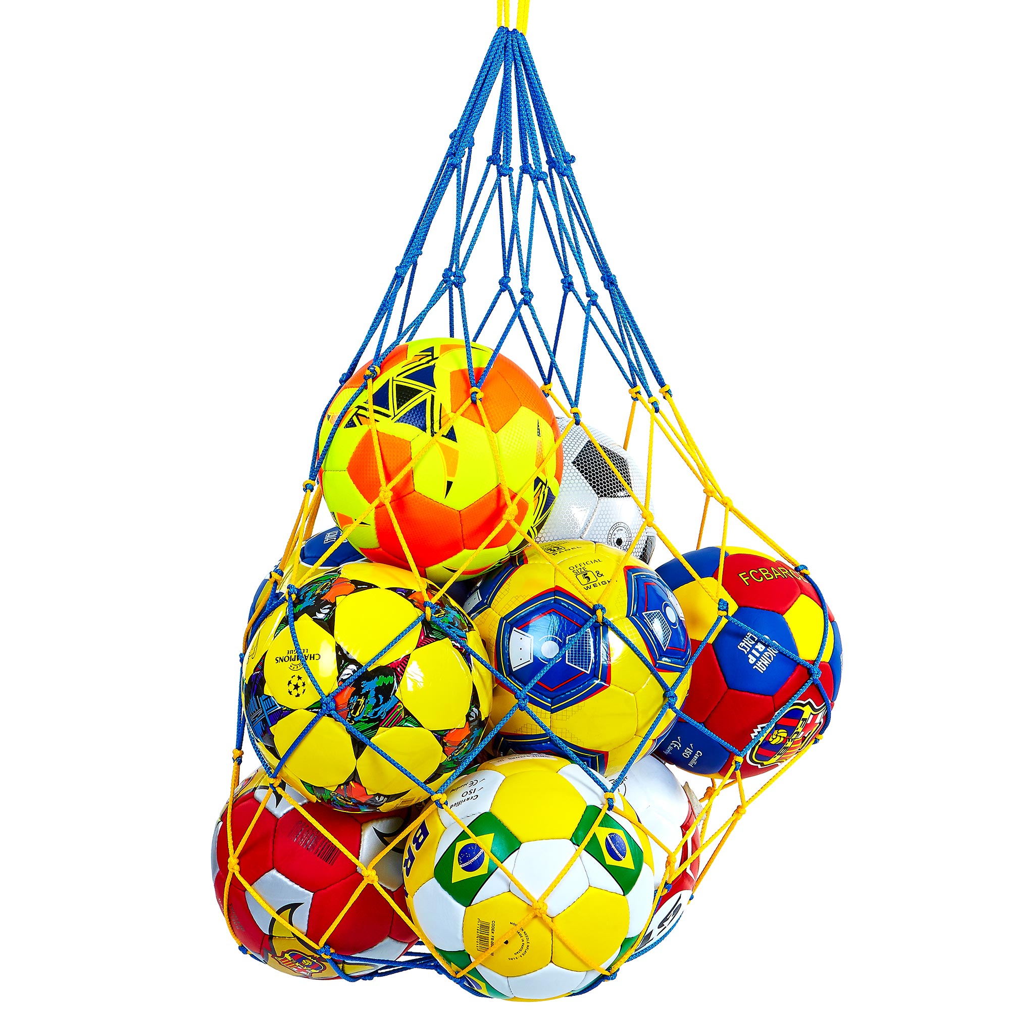 Сетка для мячей SP-Planeta UR SO-5258 10 мячей Синий-Желтый