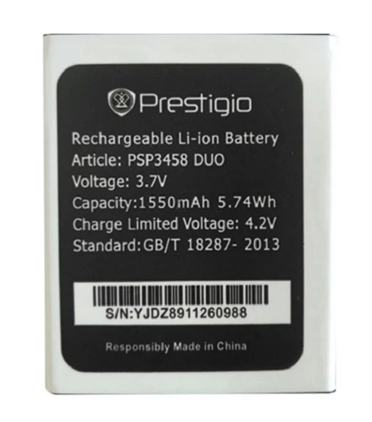 Акумулятор PSP3458 для Prestigio 3468 DUO Wize N3 1550 mAh (03996-3)