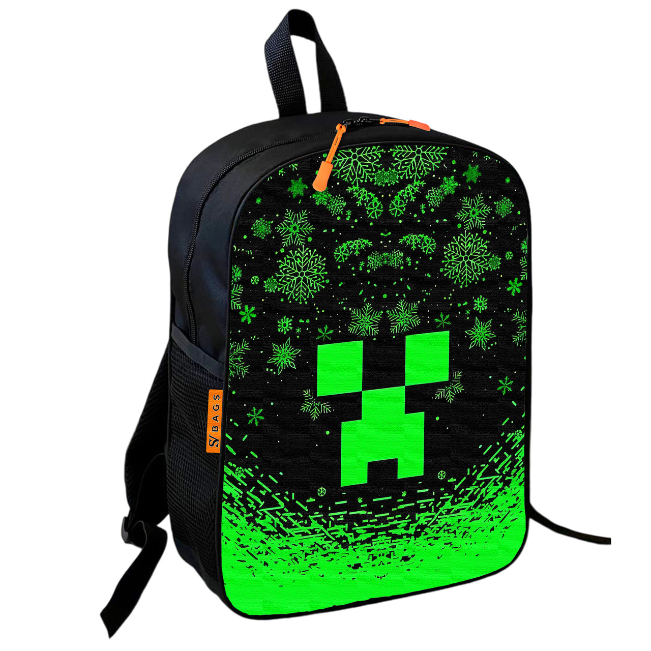 Дитячий шкільний рюкзак Minecraft Крипер, 36×27×13 см, водонепроникний