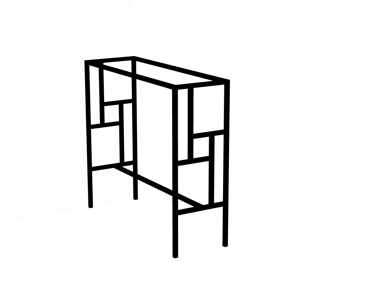 Каркас металевий барного столу EK Loft БКС 0010 (1070х1200х400)