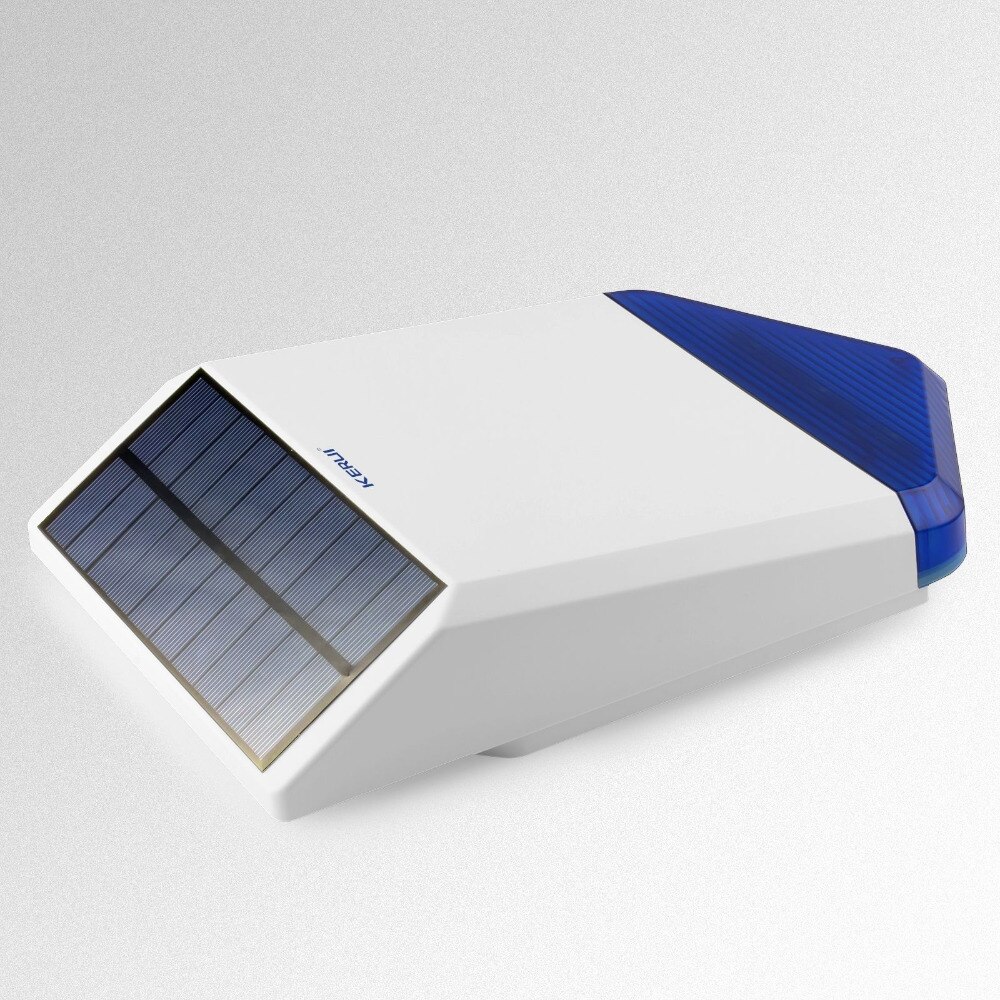 Сирена вулична бездротова світлозвукова KR-SJ1 на сонячній батареї для сигналізації GSM (JHSDKKK7HDJG)