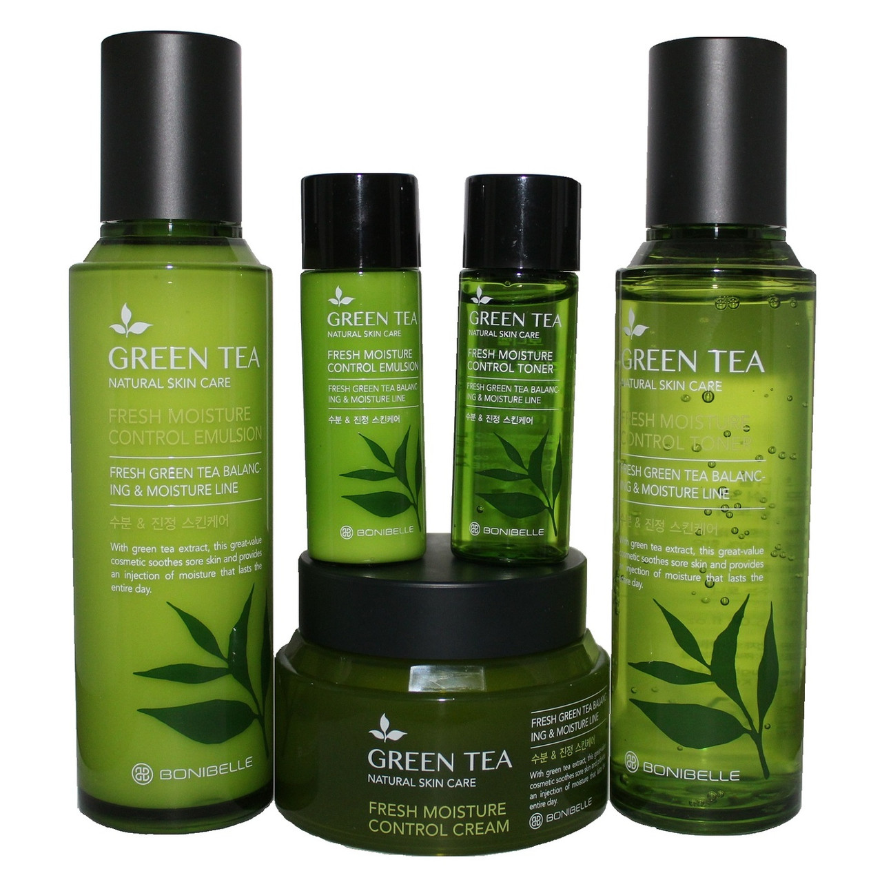 Набір засобів для обличчя із зеленим чаєм Enough Bonibelle Green Tea Moisture Control 3 Set 3 шт (8809474497178)