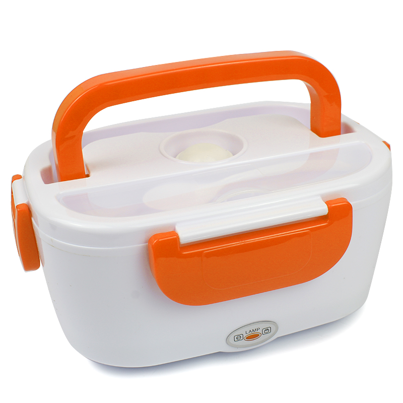 Ланч-бокс с подогревом от сети Electric Lunch Box Белый с оранжевым (36-130594-1)