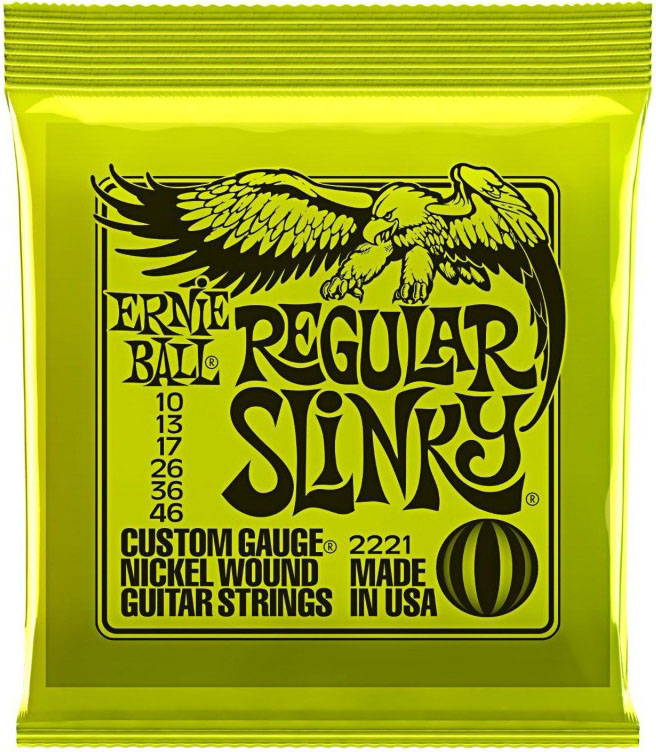 Струни для електрогітари 6 шт Ernie Ball 2221 Regular Slinky Nickel Wound 10/46