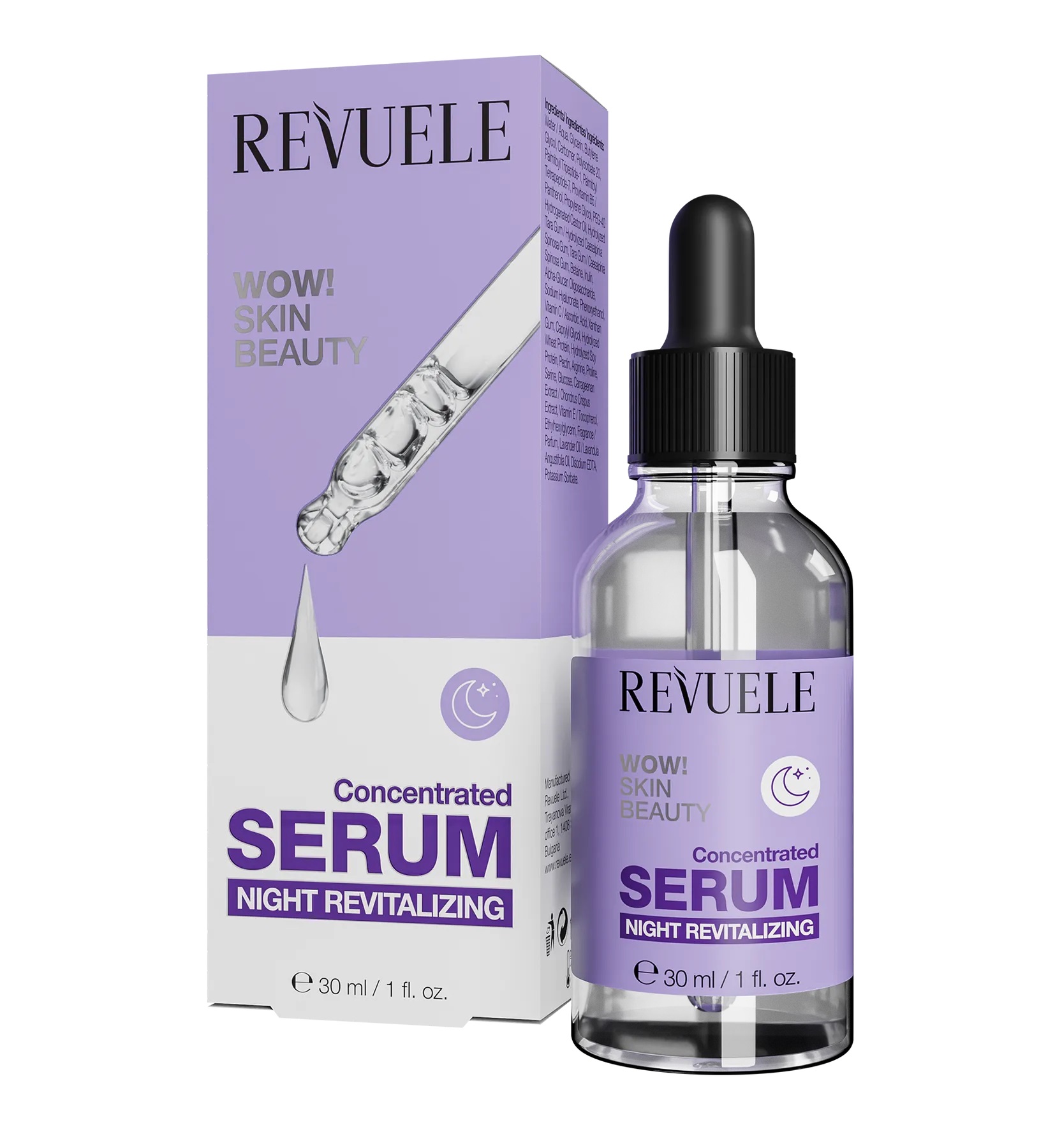 Нічна сироватка що омолоджує REVUELE Wow! Skin Beauty 30 мл (5060565107434)