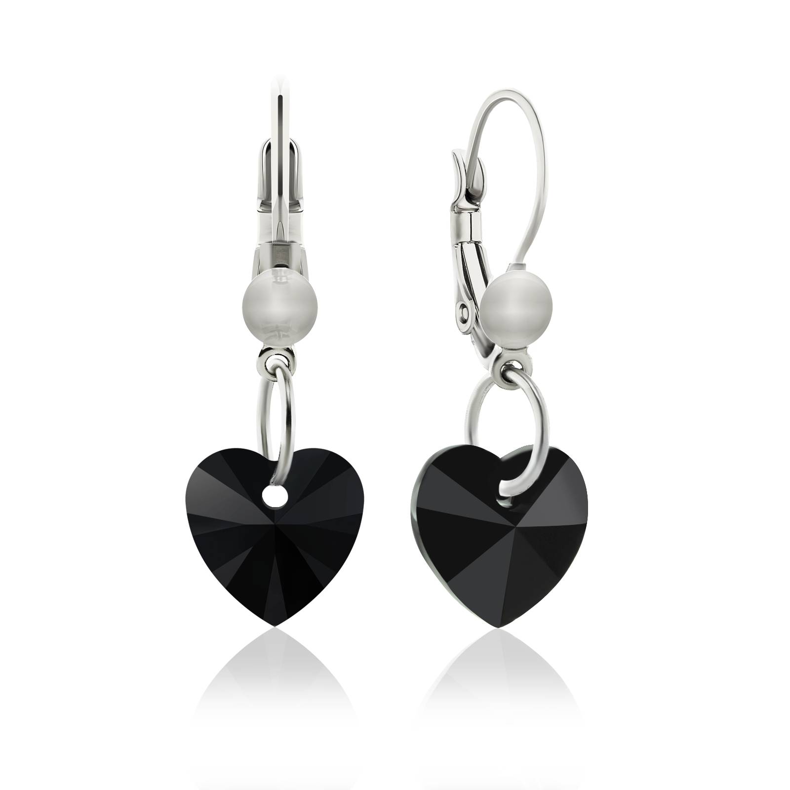 Сережки KOBI Heart Small 10*10 мм зі Swarovski (7440-0129-96-32)