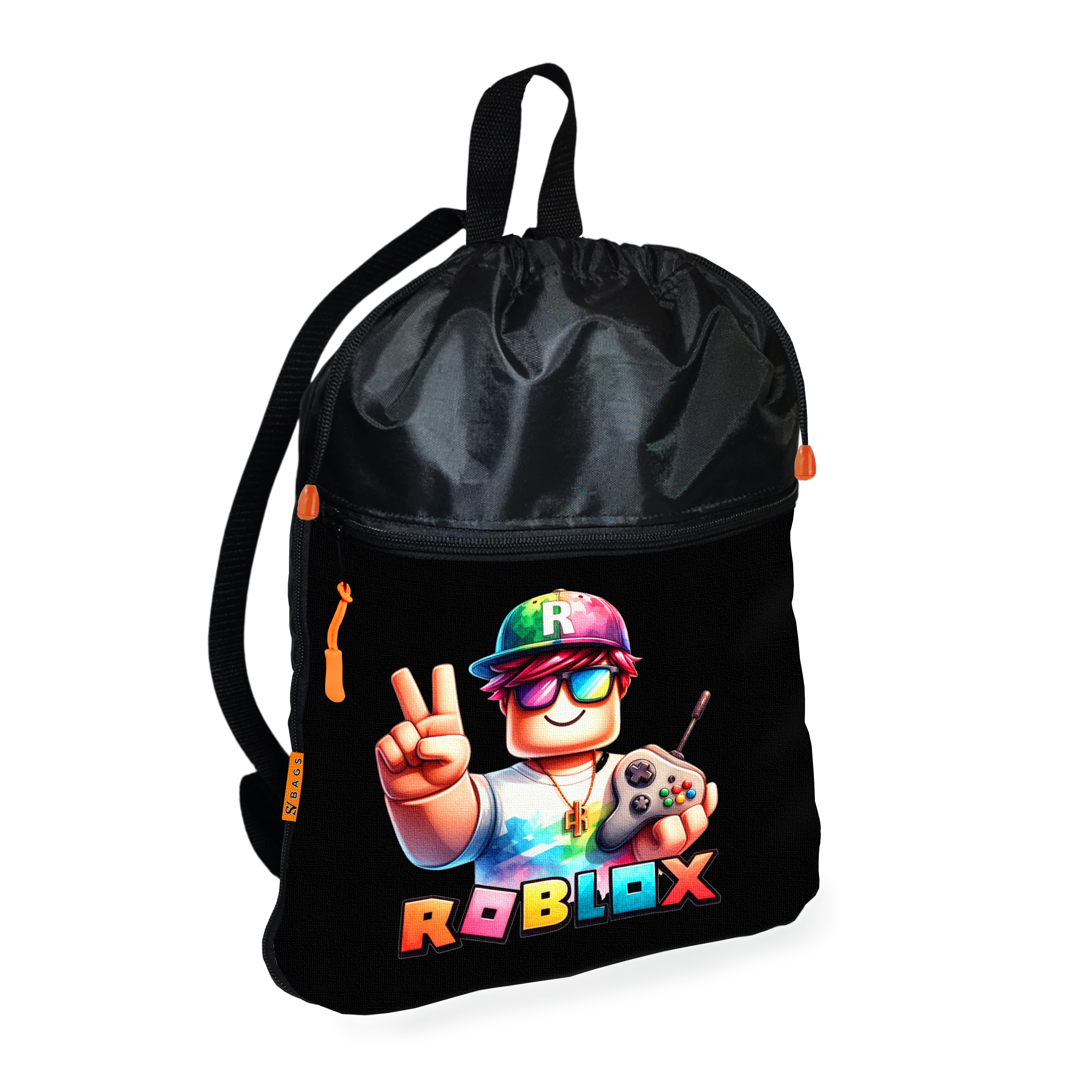 Рюкзак-мішок для взуття Roblox, чорний, 32×43×13 см — арт. 2944045028