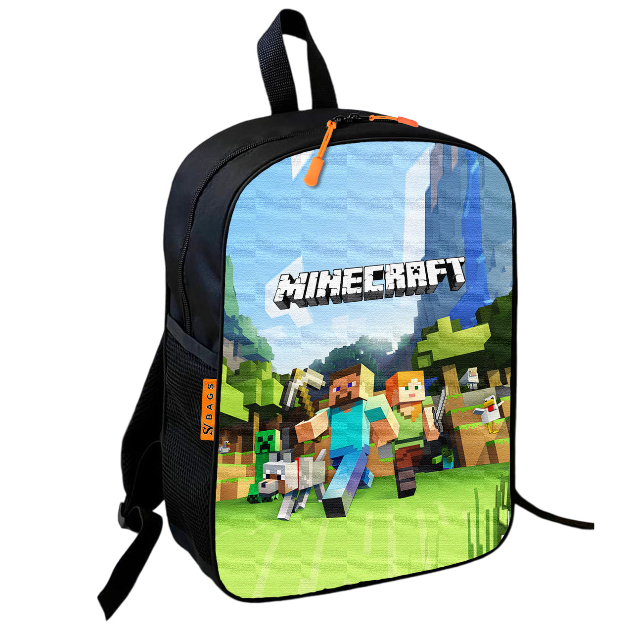 Дитячий шкільний рюкзак Minecraft Крипер 36х27х13 см водонепроникний — арт. 2386307531