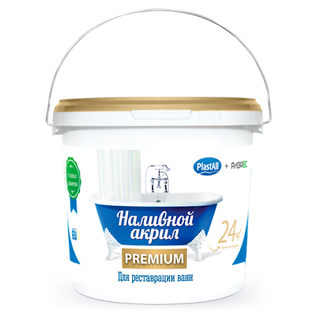 Рідкий акрил Plastall Premium для реставрації ванн 1.95 л (SUN4413)