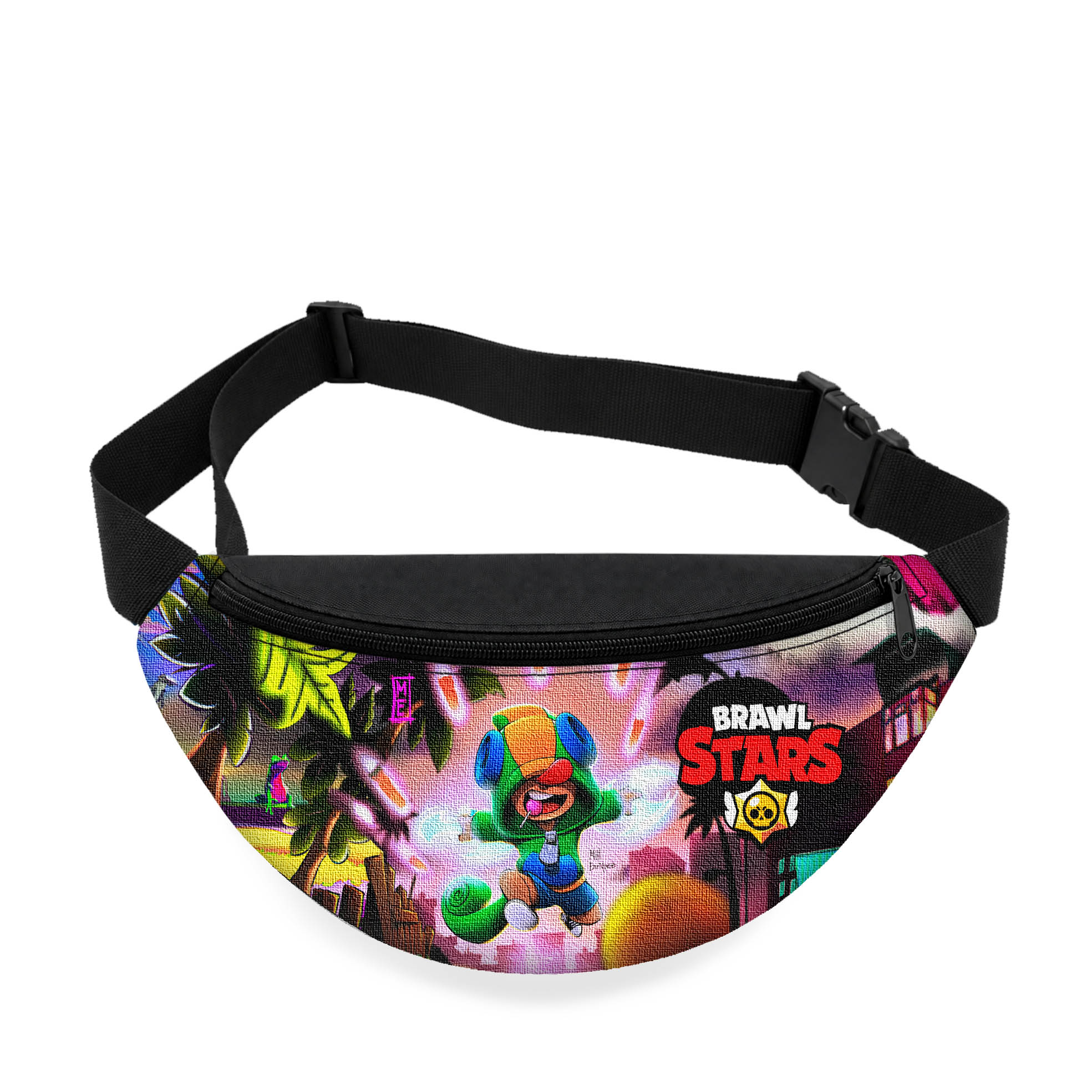Дитяча сумка-бананка Brawl Stars Spike, чорна, 32x15x7.5 см — арт. 2361813141