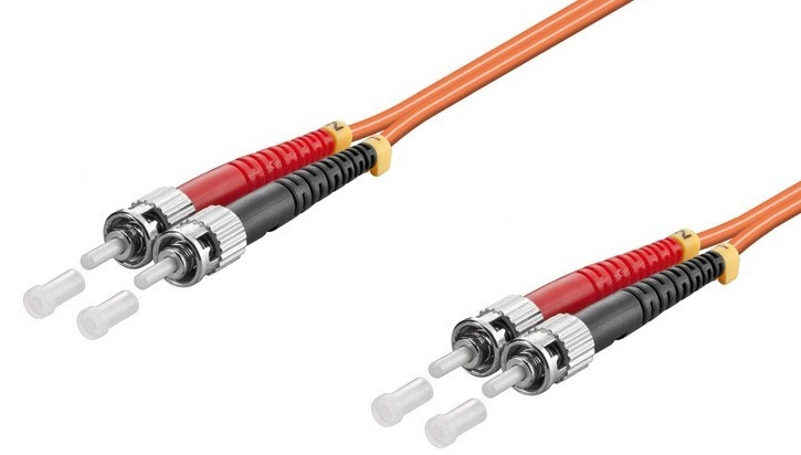 Патч-корд оптичний Goobay FiberOptic ST  2.0m M=50/125 Multimode Duplex OM2 оранжевий (75.09.6178)