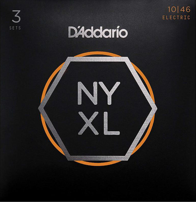 Струни для електрогітари 3 Sets D'Addario NYXL1046-3P Nickel Wound Regular Light Electric Guitar Strings 10/46