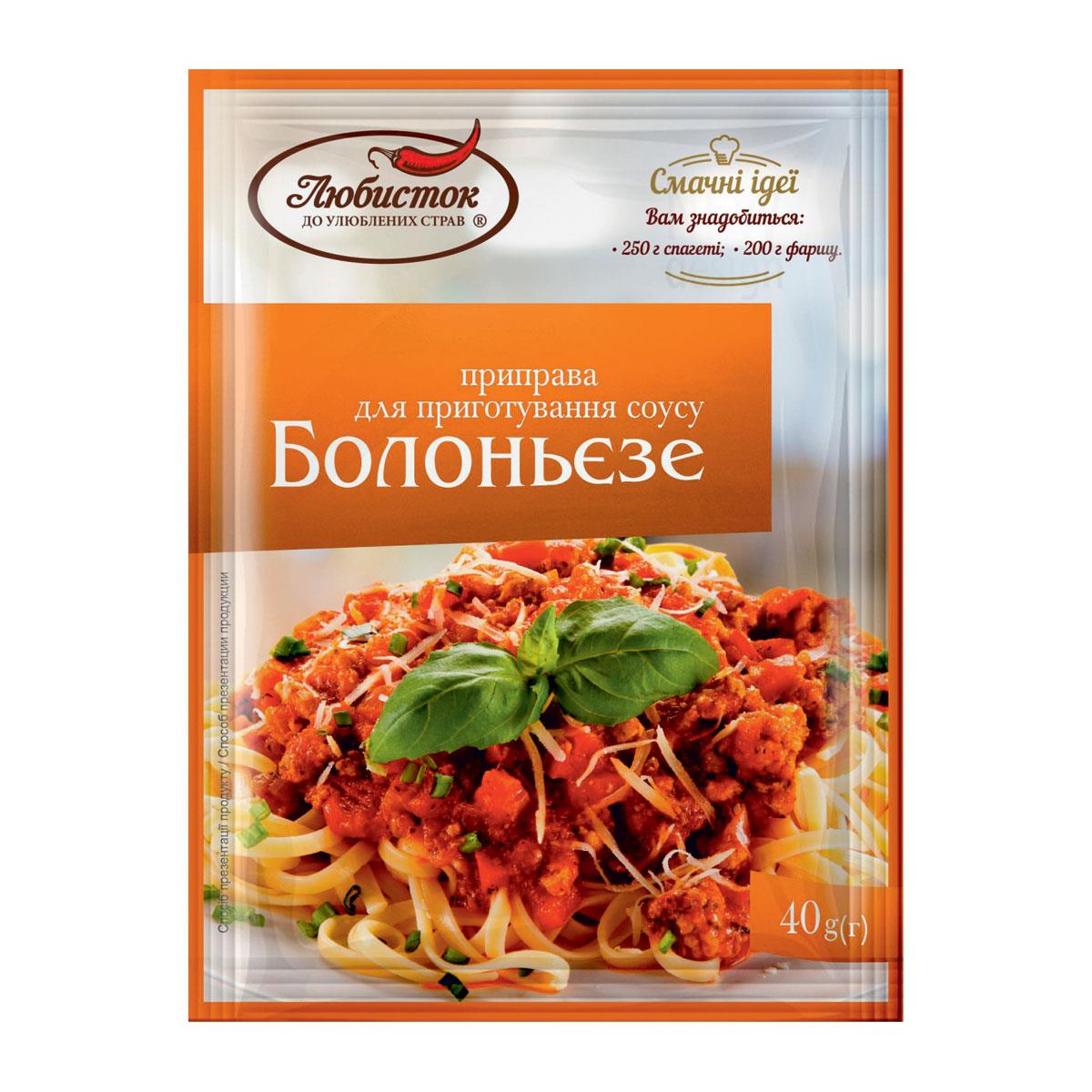 Приправа для приготовления соуса Болоньезе Любисток 40 г