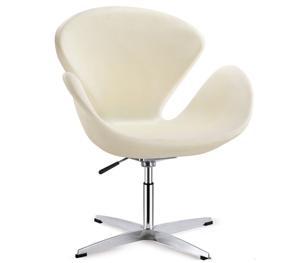 Кресло  дизайнерское SD Сван экокожа Белый (hub_vjiX62028)