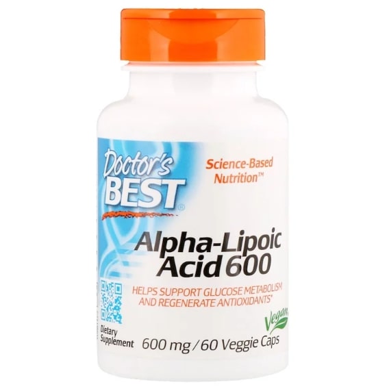 Альфа-липоевая кислота Doctor's Best Alpha-Lipoic Acid 600 mg 60 Caps DRB-00133