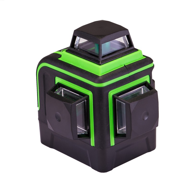 Уровень лазерный MASTERTOOL H360+2хV360 3 лазерные головки GREEN 0.2 мм/м 10 м Li-ion сумка 30-1913