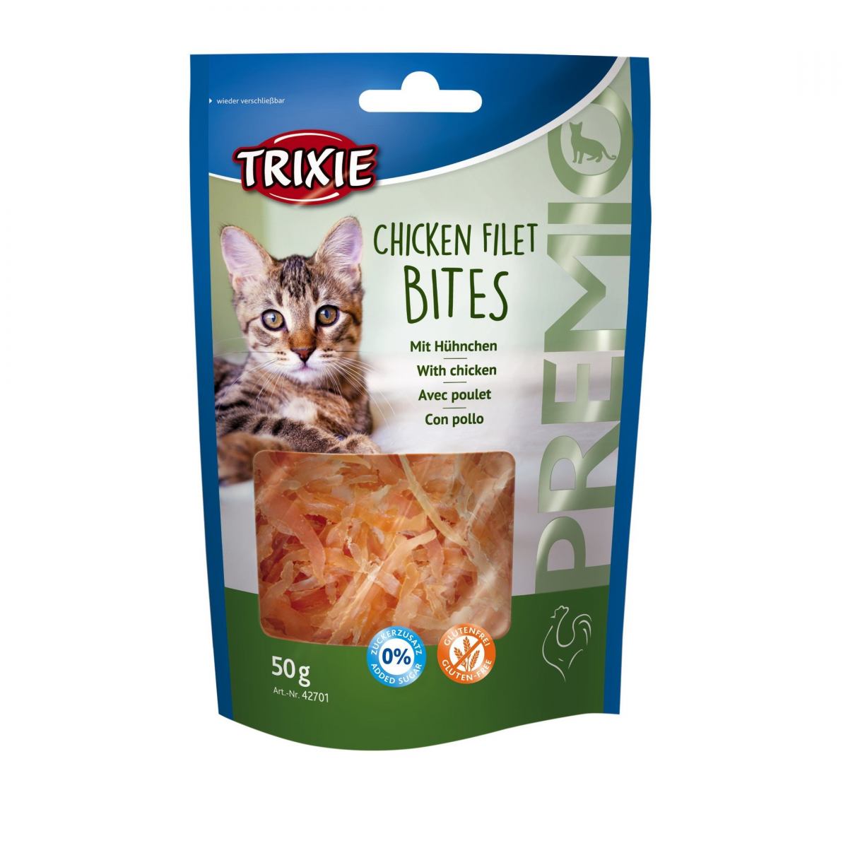 Ласощі для кішок Trixie PREMIO Chicken Filet Bites, 50 г