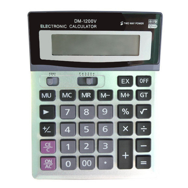 Настільний Калькулятор PWE DM-07 1200V Сірий (hub_np2_1034)