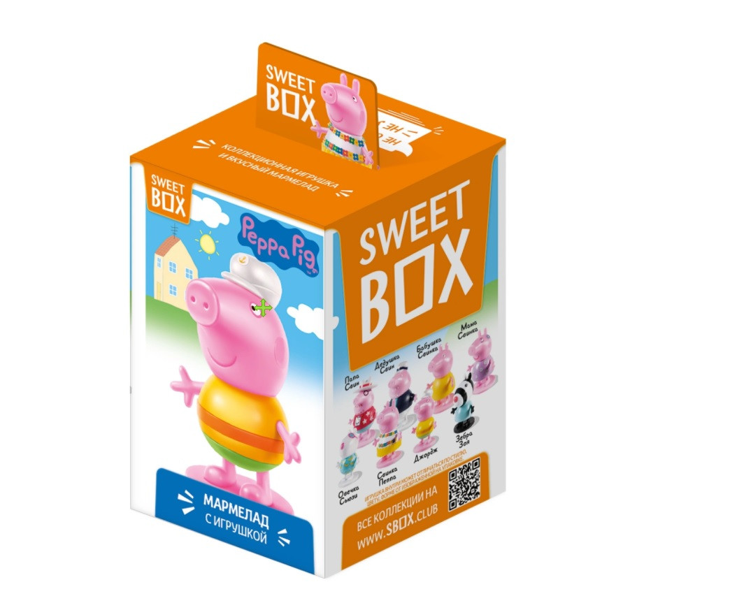 Sweet Box Свинка Пепа Мармелад з іграшкою в коробочці світ бокс Peppa pig