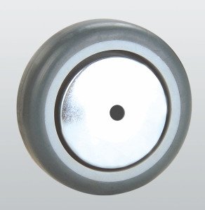 Колесо аппаратное SNB с резиновым контактным слоем и подшипником скольжения 125 мм (31-125х27-P)
