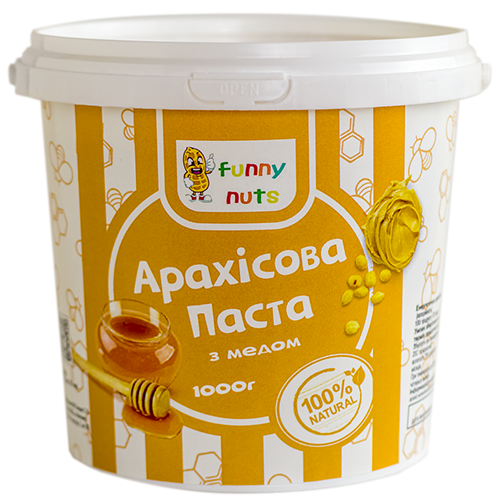 Арахисовая паста Funny Nuts с медом 1000 г (1320098075)
