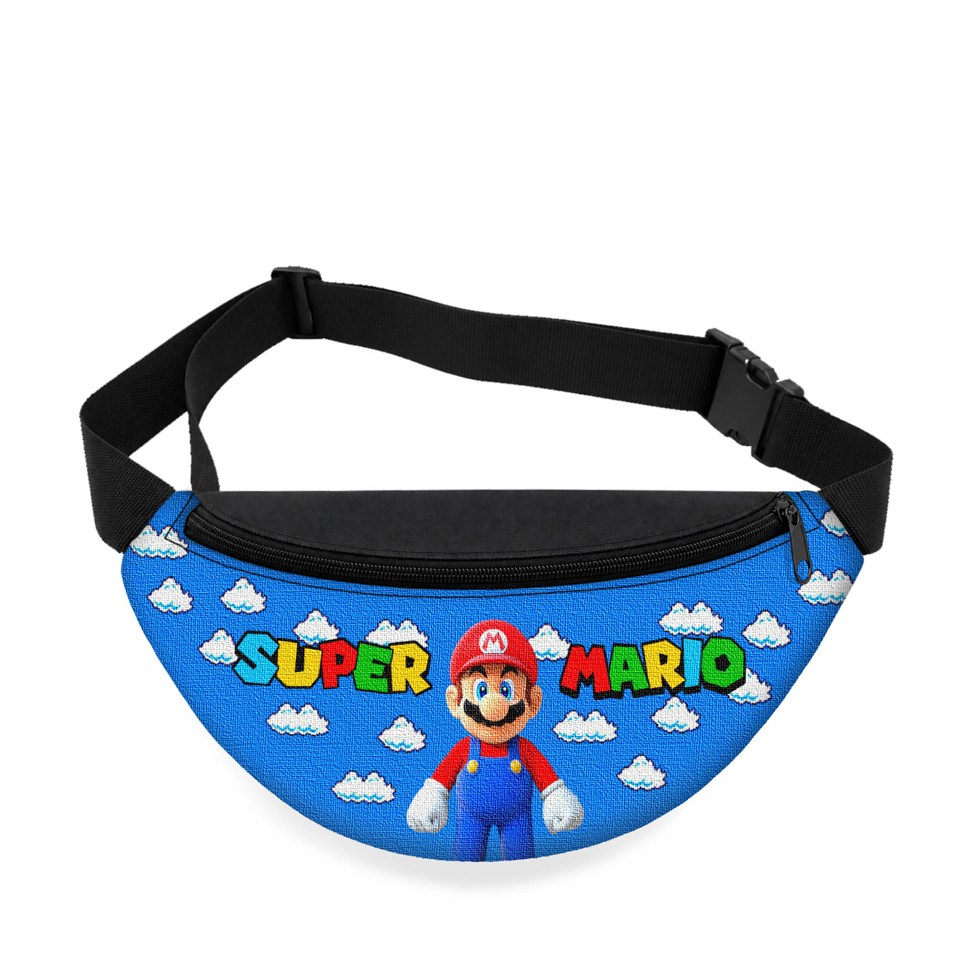 Дитяча сумка-бананка Super Mario 32x15x7.5 см, чорна — арт. 2342422189