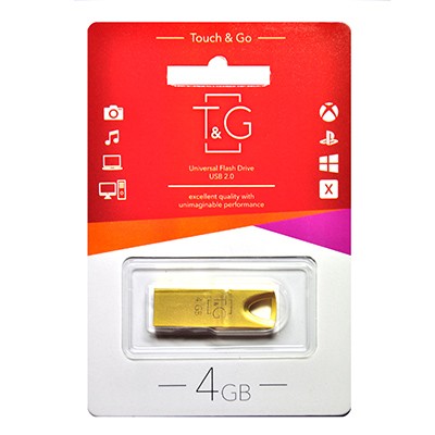 Флеш-накопитель USB 4GB T&G 117 Metal Series Gold (TG117GD-4G)