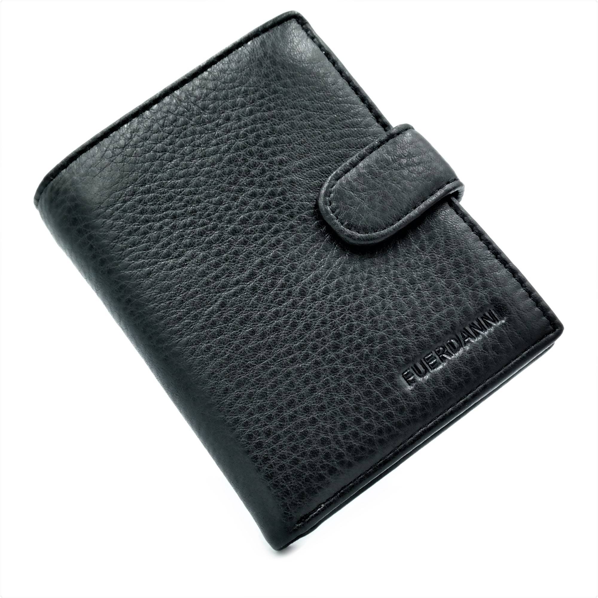 Чоловічий шкіряний гаманець Чорний (nw-k-A1002)