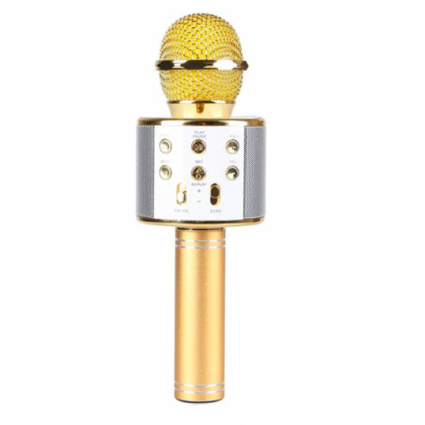 Бездротовий портативний мікрофон для караоке Wster WS858 Gold