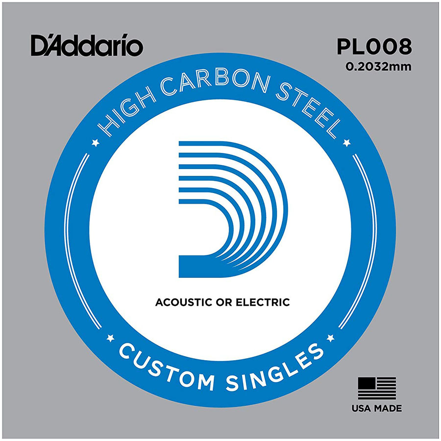Струна D'Addario PL008 Plain Steel .008